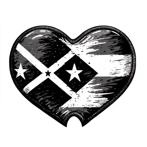 Cuban Flag Intertwined Hearts