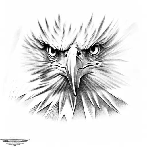 Eagle Flying From Above