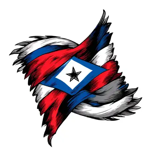 Cuban Flag Intertwined