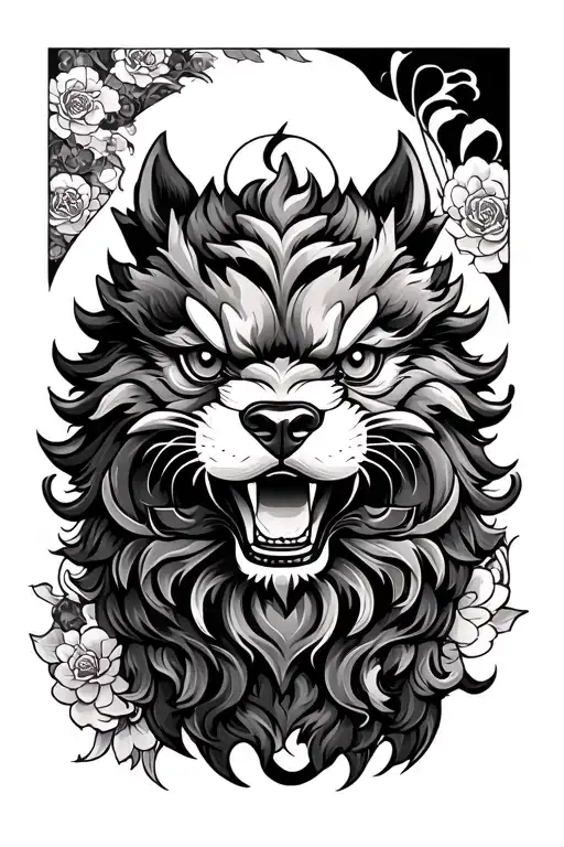 Japanese Style Tattoo Foo Dog