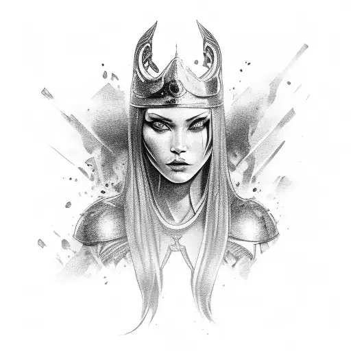 Female Warriors Back Tatoo