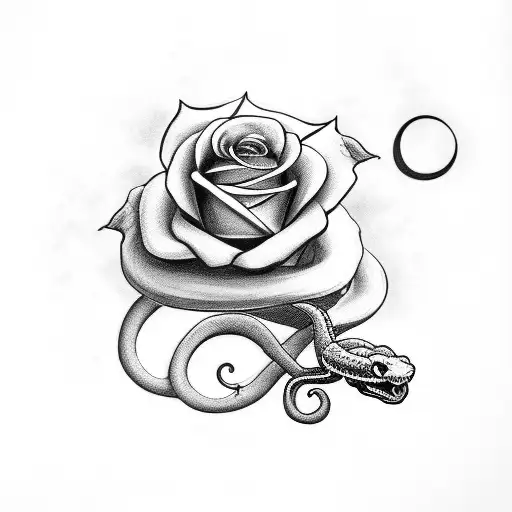 Sword With Roses And A Snake