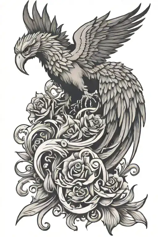 Broken Sword With Phoenix