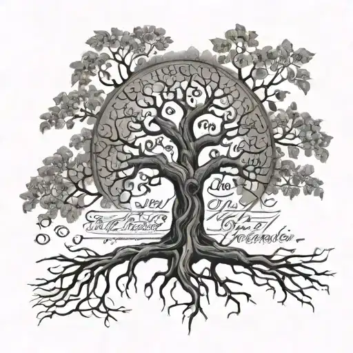 A Tree Of Knowledge With Branches Made Of Historical Symbols And Philosophical Quotes