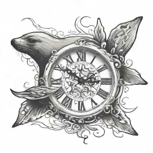Seal Nature Clock Hands