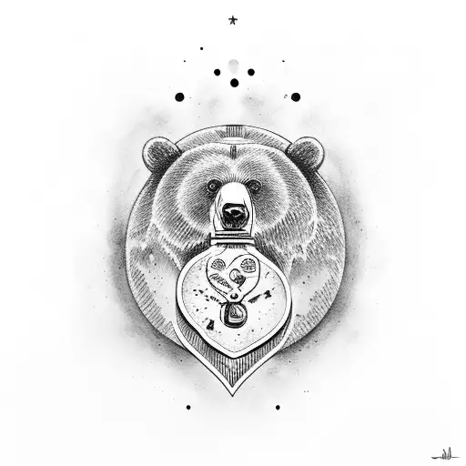 Bear With Wiskey Bottle