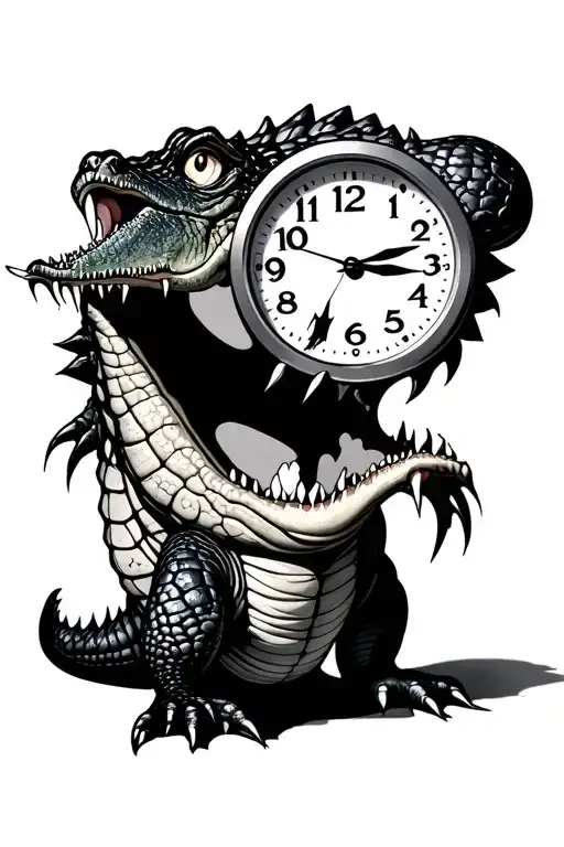 Crocodile Eat Clock