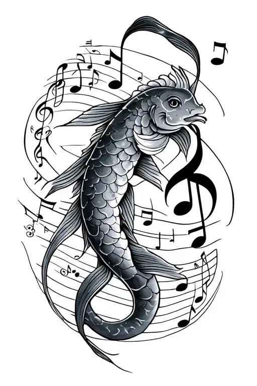 Pisces And Music Notes