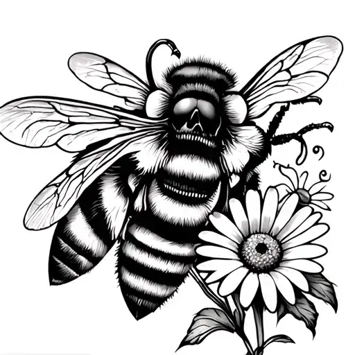 Death Does Not Stop Love A Bee And A Daisy