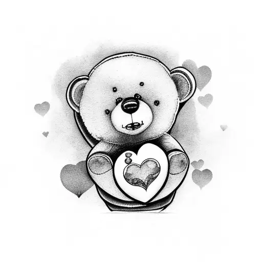 Teddy Bear Juggling Hearts