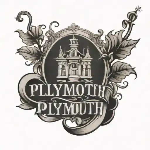 The Word Plymouth With Roots Coming Out