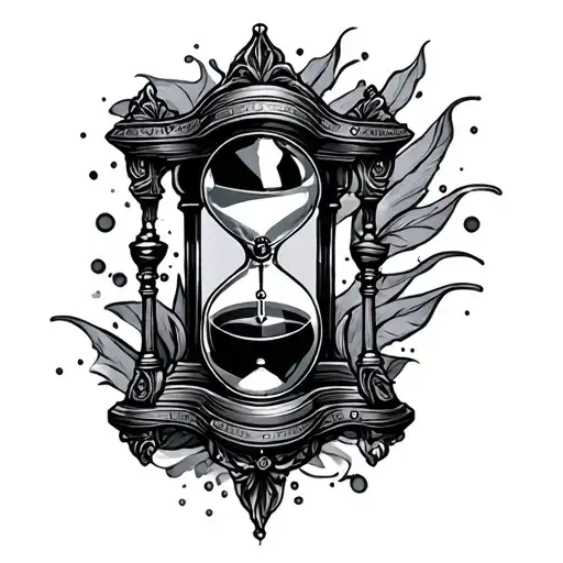 Fancy Hourglass With Clock