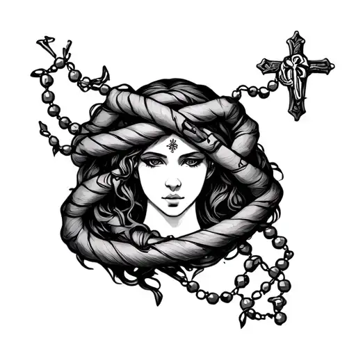 Ys With A Rosary Wrapped