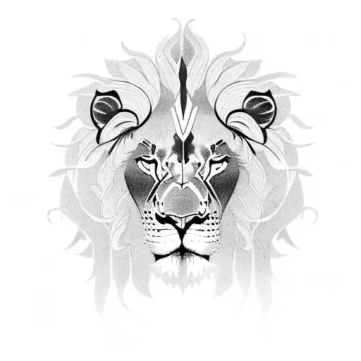 Lion With Snakes Around It