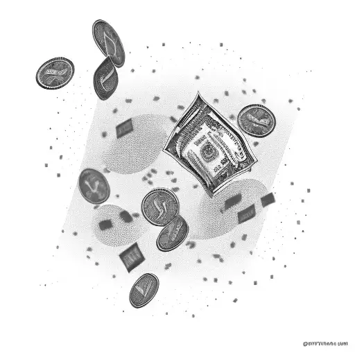 A Graph Chart With Money Raining Down