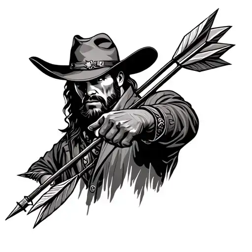 Cowboy Shot With Arrows