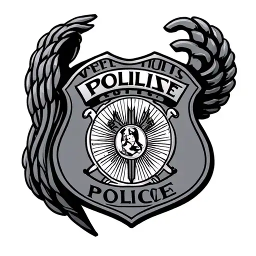 Police Badge Intertwined Representing Each Family