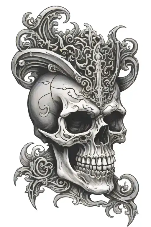 Death Metal Scary Skull