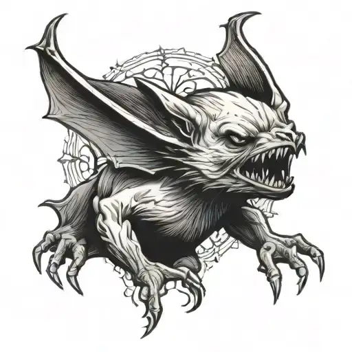A Vampire Bat With A Gothic Aesthetic