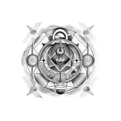 A Tattoo Of A Libra Astrology Symbol