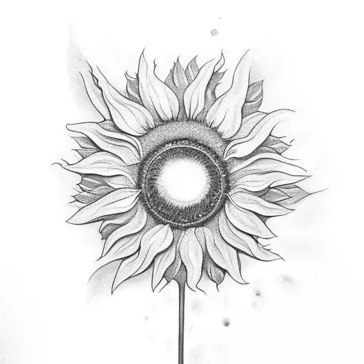Sunflower With Halo And Wings