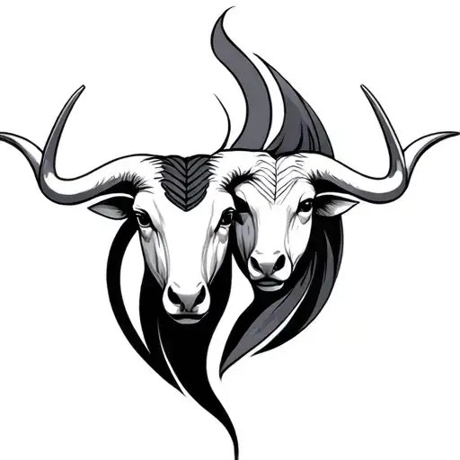 Taurus And Gemini Signs Intertwined