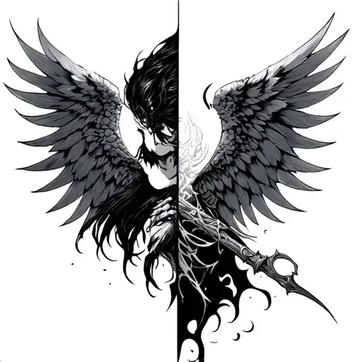 Half Angel Half Demon Slayer