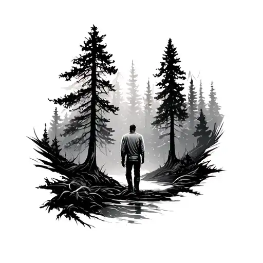Man Lost In Forest