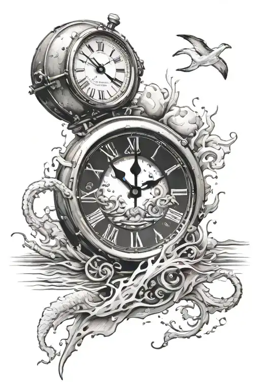 Clock Grandfather Beach