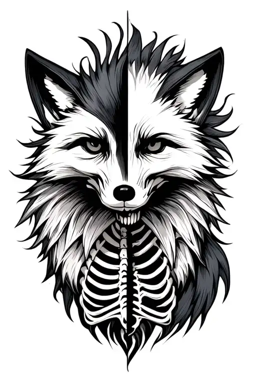 Fox Half Skeleton
