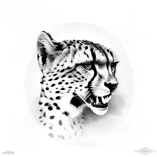 Cheetah Drinking Water