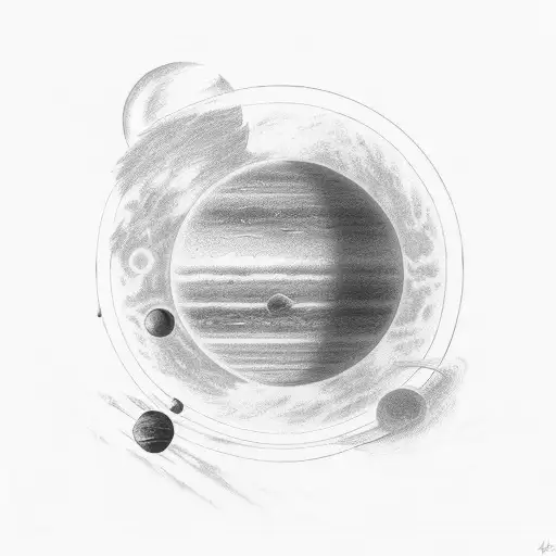 Planets Seen In The Distance From Ocean