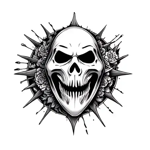 Grim Reaper Face Of A Shinigami Mask