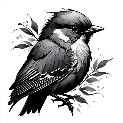 Bird Tattoo Simplistic