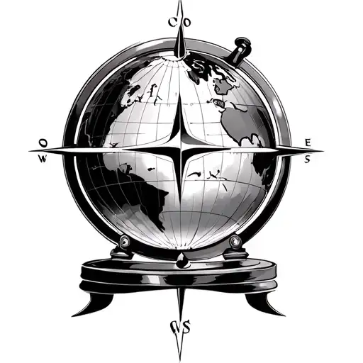Globe With Compass