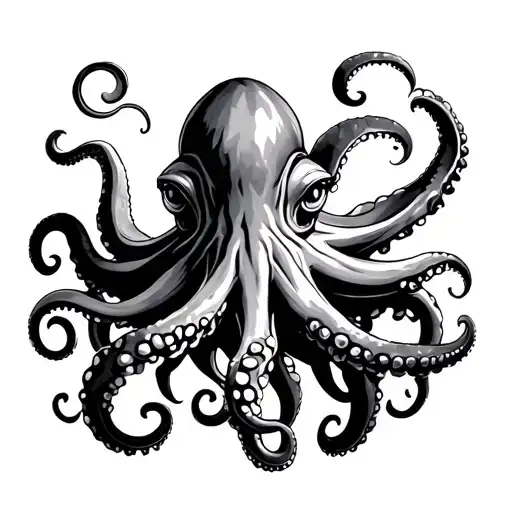 Octopus With Tentacles In Treskelion