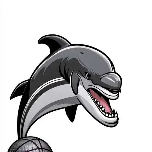 Dolphin Wearing A Basketball Jersey