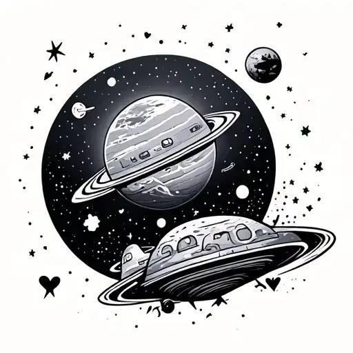 Minima Tatoo Plenet Love Traveling Through Space