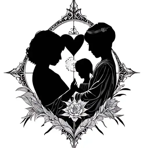 Son Showing Love For Family And God Symbol In Alchemy