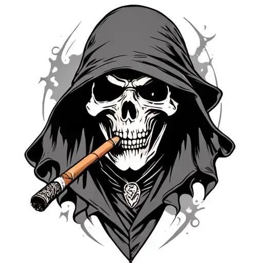 Grim Reaper With A Cigar
