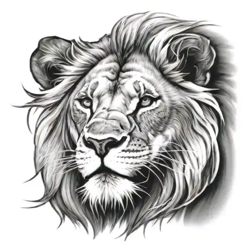 Lion For Chest And Top Of Shoulder