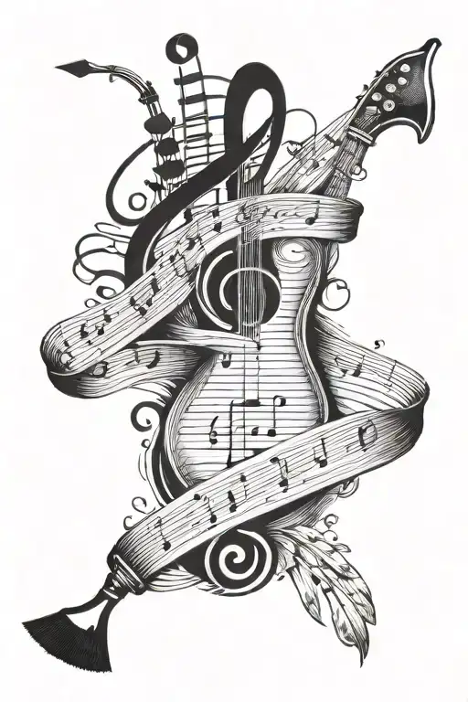 A Sign Writer's Brush Creating A Music Staff With Family Names As Notes