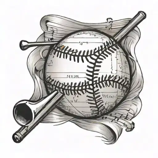 A Music Sheet With Baseball Stitches As Notes