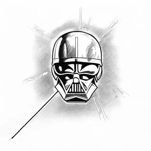 Lightsaber With Skeleton Head Next To It