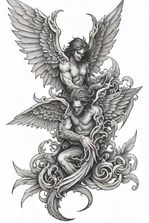 Angle And Demon Wings