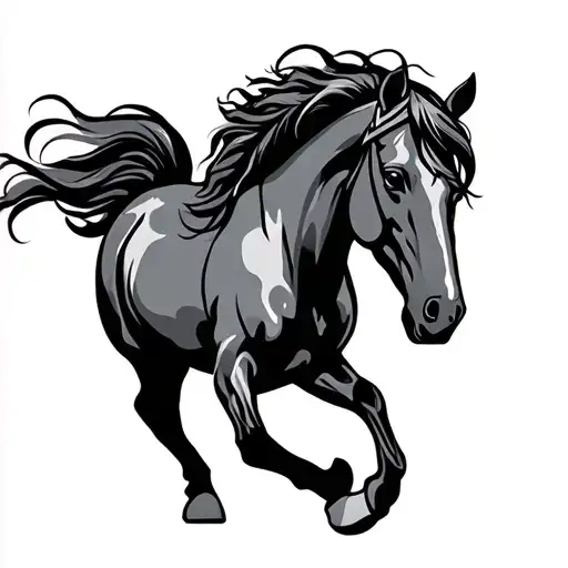 Horse Standing Horse Shoe 5 H