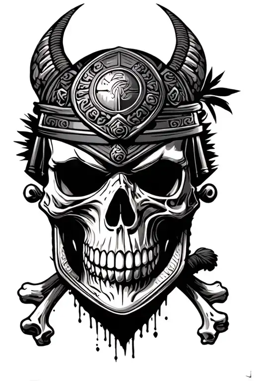 Samurai Skull And Bones