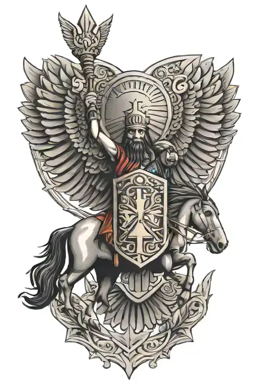 Assyrian Flag Fine Line