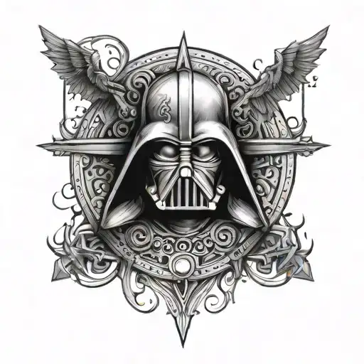 A Tattoo Design Representing The Dark Side Of The Client's Personality