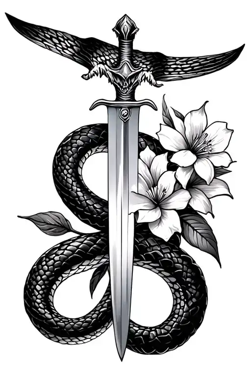 Domestic Violence Survivor Snake Sword Flowers